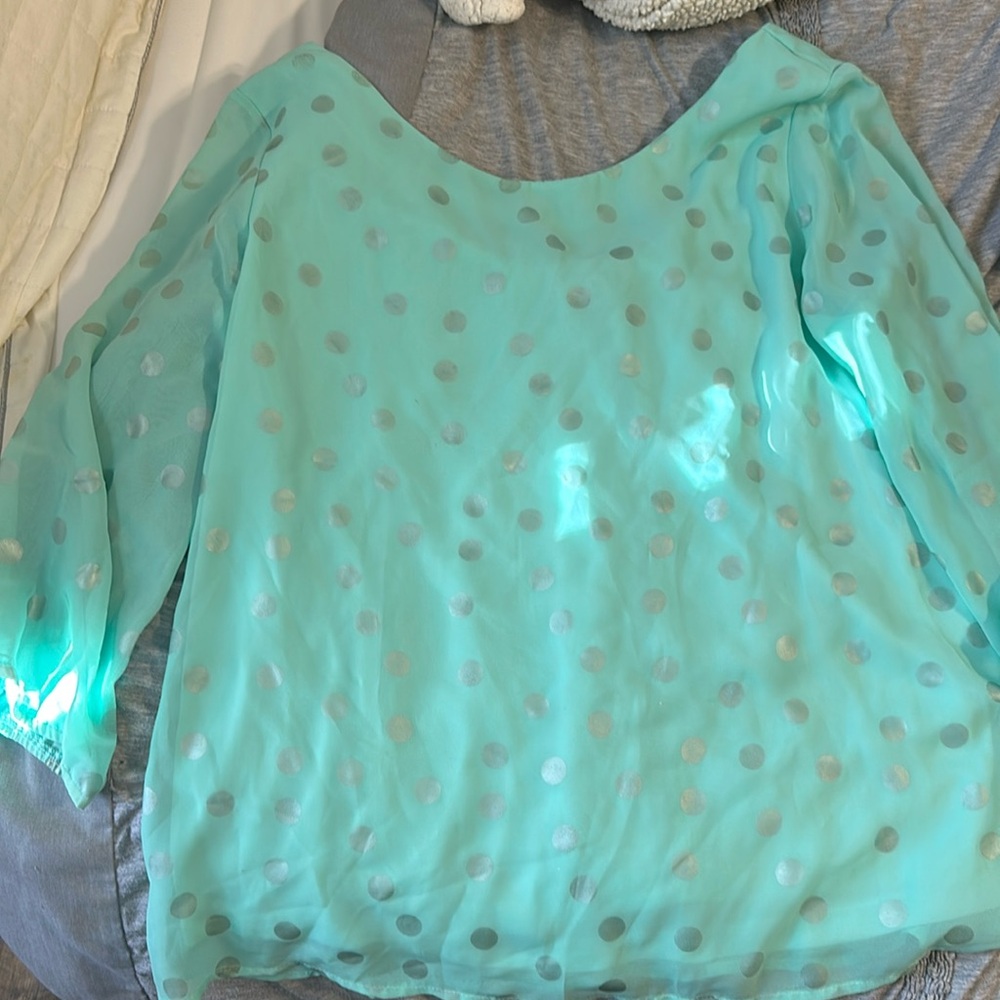 Polka dot bow top